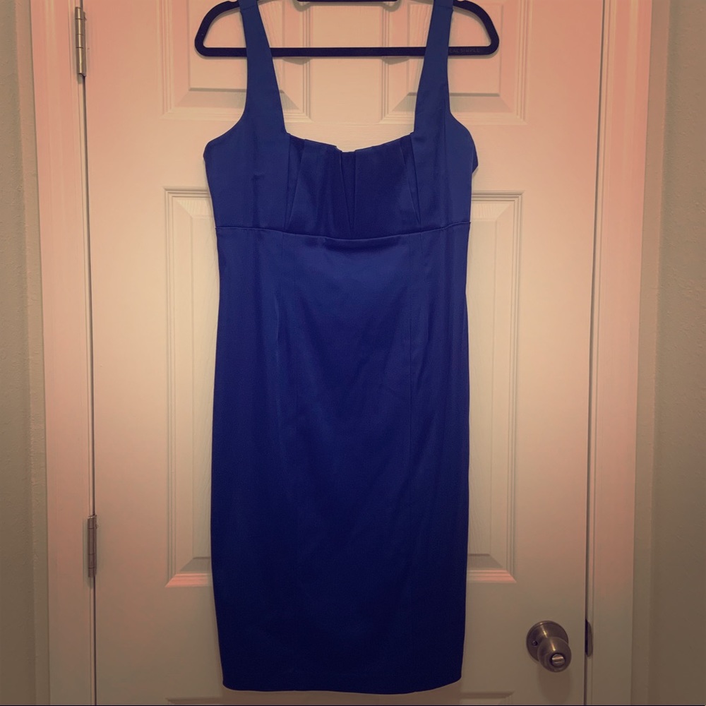 Calvin Klein Blue Satin Dress
